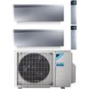 DAIKIN CONDIZIONATORE DAIKIN EMURA SILVER DUAL SPLIT 12000+12000 BTU INVERTER R32 2MXM68 A++ WIFI