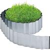 Relaxdays Recinto per Prato e Aiuole, Bordo, Sponda per Giardino Antiradice, HL 16 cm x 6 m, in Ferro Zincato, Argentato