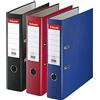 Esselte D75 Essentials, Set di 3 Raccoglitori a Leva Formato A4, Dorso da 7.5 cm, Capacità 500 fogli A4, Senza Custodia, 628327, Assortito