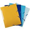 Exacompta 4 cartelline con elastico Bee Blue 3 lembi assortite