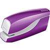Leitz Cucitrice Elettrica, Capacità fino a 10 Fogli, Alimentazione a Batteria, Gamma WOW, 55661062, Viola