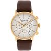 Gigandet Minimalism Orologio Uomo Cronografo Analogico Quartz Oro Marrone G32-003