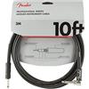 Fender Professional Series Cavo Strumento per Chitarra 3m - Dritto,Angolato, Nero, Durabilità