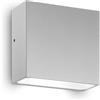 Ideal Lux TETRIS APPLIQUE DA ESTERNO IP44 1 LUCE ATTACCO G9 IN ALLUMINIO E VETRO GRIGIO