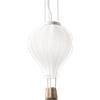 Ideal Lux DREAM BIG LAMPADARIO MONGOLFIERA IN VETRO SOFFIATO BIANCO E CORDA 1 LUCE ATTACCO E27 30CM