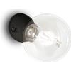 Ideal Lux WINERY APPLIQUE PORTALAMPADA IN CERIMICA SMALTATA 1 LUCE ATTACCO E27 NERO