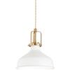 Ideal Lux ERIS SOSPENSIONE IN METALLO BIANCA E ORO 1 LUCE ATTACCO E27 D.21CM