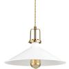 Ideal Lux ERIS SOSPENSIONE IN METALLO BIANCA E ORO 1 LUCE ATTACCO E27 D.36CM