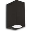 Ideal Lux UP APPLIQUE DA ESTERNO DOPPIA EMISSIONE IP44 2 LUCI ATTACCO G9 NERO