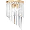 Ideal Lux CARLTON APPLIQUE A PARETE IN CRISTALLO MOLATO E METALLO 3 LUCI ATTACCO E14 FINITURA ORO