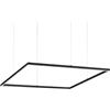 Ideal Lux ORACLE SLIM SQUARE SOSPENSIONE LED SMD 53 W On-Off 5200 lm 3000 K NERO 90X90CM
