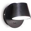 Ideal Lux GIM APPLIQUE LED 3000 K 6,5W / 480 lm NERO ORIENTABILE CON INTERRUTTORE