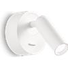 Ideal Lux BEAN APPLIQUE A PARETE LED 3000k 3W 200 lm BIANCO CON INTERRUTTORE