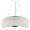 Ideal Lux PASHA' LAMPADARIO A SOSPENSIONE CON CRISTALLI 10 LUCI ATTACCO E27 CROMO
