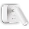 Ideal Lux BEAN APPLIQUE A PARETE LED 3000k 3W 200 lm BIANCO CON INTERRUTTORE 6,5CM