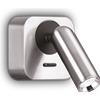 Ideal Lux BEAN APPLIQUE A PARETE LED 3000k 3W 200 lm NICKEL CON INTERRUTTORE 6,5CM