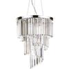 Ideal Lux CARLTON LAMPADARIO SOSPESO IN METALLO E CRISTALLO MOLATO 12 LUCI ATTACCO E14 FINITURA CROMO