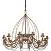 Ideal Lux CORTE LAMPADARIO SOSPESO RUGGINE ANTICHIZZATO 12 LUCI ATTACCO E14