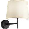 Ideal Lux SET UP APPLIQUE 1 LUCE ATTACCO E27 IN METALLO NERO SENZA PARALUME
