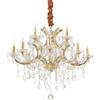 Ideal Lux NAPOLEON LAMPADARIO IN VETRO E CRISTALLO 12 LUCI ATTACCO E14 ORO