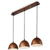 Ideal Lux FOLK LAMPADARIO A SOSPENSIONE 3 LUCI ATTACCO E27 D.72CM COFFEE