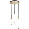 Ideal Lux UMILE SOSPENSIONE 3 LUCI LED 3000K 56W 5400 lm ORO SATINATO E VETRO BIANCO SOFFIATO
