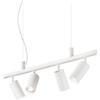 Ideal Lux DYNAMITE SOSPENSIONE CON 4 FARETTI ORIENTABILI TONDI ATTACCO GU10 LAMPADINE INCLUSE BIANCO