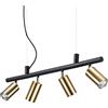 Ideal Lux DYNAMITE SOSPENSIONE CON 4 FARETTI ORIENTABILI TONDI ATTACCO GU10 LAMPADINE INCLUSE OTTONE