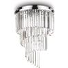 Ideal Lux CARLTON LAMPADARIO A SOFFITTO IN CRISTALLO MOLATO E METALLO FINITURA CROMO 12 LUCI ATTACCO E14