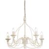 Ideal Lux CORTE LAMPADARIO SOSPESO BIANCO ANTICHIZZATO 5 LUCI ATTACCO E14