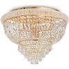 Ideal Lux DUBAI LAMPADARIO DA SOFFITTO OTTONE CON CRISTALLI MOLATI 24 LUCI ATTACCO E14