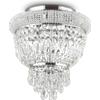 Ideal Lux DUBAI LAMPADARIO DA SOFFITTO CROMO CON CRISTALLI MOLATI 3 LUCI ATTACCO E14