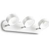 Ideal Lux OBY APPLIQUE A PARETE BIANCO ORIENTABILE 3 LUCI LED 3000K 18W 2100 lm 37CM