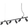 Ideal Lux DYNAMITE SOSPENSIONE CON 6 FARETTI ORIENTABILI TONDI ATTACCO GU10 LAMPADINE INCLUSE NERO