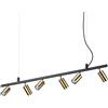 Ideal Lux DYNAMITE SOSPENSIONE CON 6 FARETTI ORIENTABILI TONDI ATTACCO GU10 LAMPADINE INCLUSE OTTONE