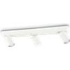 Ideal Lux RUDY ROUND APPLIQUE A PARETE ORIENTABILE 3 LUCI ATTACCO GU10 LAMPADINE INCLUSE BIANCO