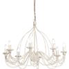 Ideal Lux CORTE LAMPADARIO SOSPESO BIANCO ANTICHIZZATO 8 LUCI ATTACCO E14