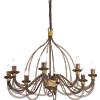 Ideal Lux CORTE LAMPADARIO SOSPESO RUGGINE ANTICHIZZATO 8 LUCI ATTACCO E14