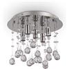 Ideal Lux MOONLIGHT LAMPADARIO A SOFFITTO ORO E CRISTALLO 5 LUCI ATTACCO G9 LAMPADINE INCLUSE