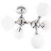 Ideal Lux NODI LAMPADARIO DA SOFFITTO IN METALLO E VETRO BIANCO FINITURA CROMO 5 LUCI ATTACCO G9 LAMPAFINE INCLUSE