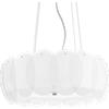 Ideal Lux OVALINO LAMPADARIO A SOSPENSIONE 8 LUCI ATTACCO E27 IN VETRO BIANCO