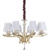 Ideal Lux PEGASO LAMPADARIO 8 LUCI ATTACCO E14 CON PARALUME BIANCO FINITURA OTTONE CON CRISTALLI