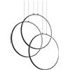 Ideal Lux FRAME LAMPADARIOA SOSPENSIONE 3 CERCHI LED 3000K 82W 8950 lm NERO