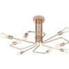 Ideal Lux TRIUMPH LAMPADARIO A SOFFITTO IN METALLO OTTONE INVECCHIATO 8 LUCI ATTACCO E27
