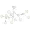Ideal Lux NODI LAMPADARIO DA SOFFITTO IN METALLO E VETRO BIANCO FINITURA CROMO 9 LUCI ATTACCO G9 LAMPAFINE INCLUSE