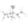 Ideal Lux NODI LAMPADARIO DA SOFFITTO IN METALLO E VETRO CROMO 9 LUCI ATTACCO G9 LAMPAFINE INCLUSE