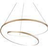 Ideal Lux OZ LAMPADARIO A SOSPENSIONE LED SMD 52 W On-Off 6100 lm 3000 K D.80CM OTTONE