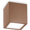 Ideal Lux TECHO SQUARE FARETTO DA SOFFITTO PER ESTERNO IP54 1 LUCE GU10 15CM COFFEE