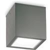Ideal Lux TECHO SQUARE FARETTO DA SOFFITTO PER ESTERNO IP54 1 LUCE GU10 9CM ANTRACITE