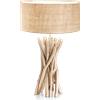 Ideal Lux DRIFTWOOD LAMPADA DA TAVOLO 1 LUCE ATTACCO E27 RAMI IN LEGNO INTRECCIATI NATURALI E PARALUME IN TESSUTO DIMMERABILE